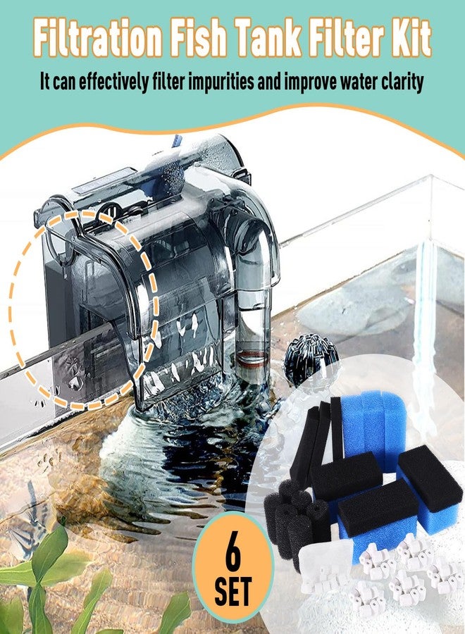 Kamrexi 6 Sets of Upgraded Three-Stage Filtration Fish Tank Filter, Fit for AquaClear 50 Powerful Filters, Fish Tank Filter Replacement and Maintenance Kits for 20- to 50-Gallon Aquariums - Image 2